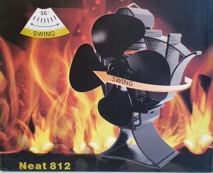 Swing Wood Stove Fan - circulates heat more widely
