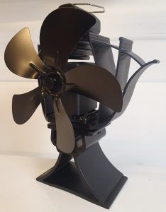 Swing Wood Stove Fan - circulates heat more widely